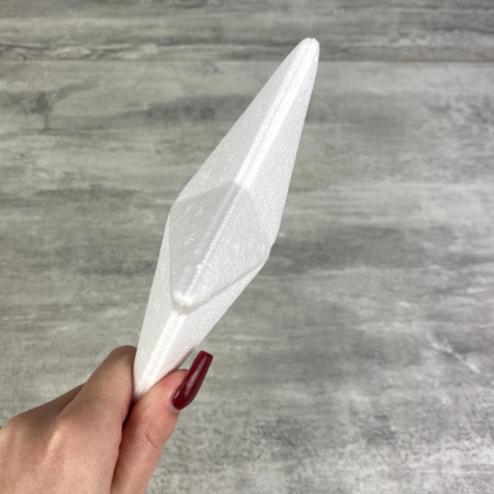 Lot de 3 étoiles polystyrène 15 cm, décoration 3D hivernale à customiser noël