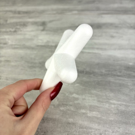Set mit 3 Sternen aus Styropor 10 cm, winterliche Weihnachtsdekoration