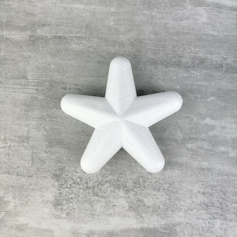 étoile en polystyrène 10 cm, décoration 3D hivernale à customiser