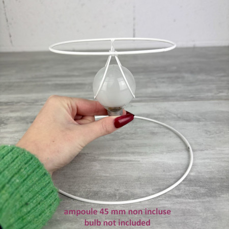 Abat jour pince clip ronde, diamètre 12 cm et cercle 18 cm, en epoxy anticorrosion