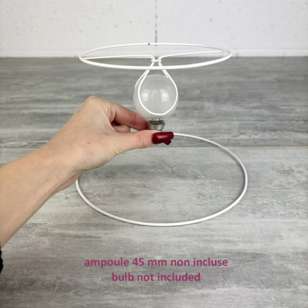 Abat jour pince clip ronde, diamètre 14 cm et cercle 20 cm, en epoxy anticorrosion
