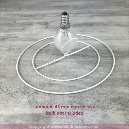 Abat jour pince clip ronde, diamètre 14 cm et cercle 20 cm, en epoxy anticorrosion