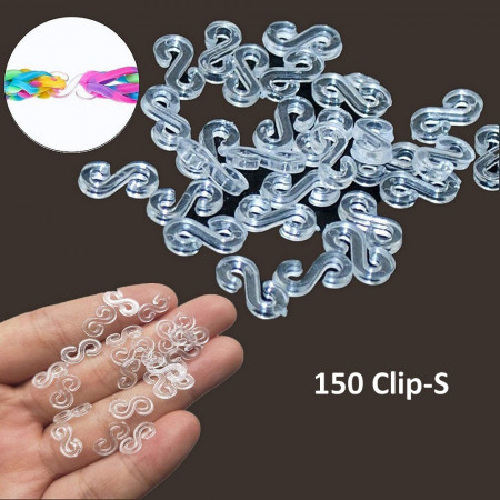 Gros lot 3100 élastiques loom, multicolore, 150 clips S, 3 crochets, diy bracelet caoutchouc