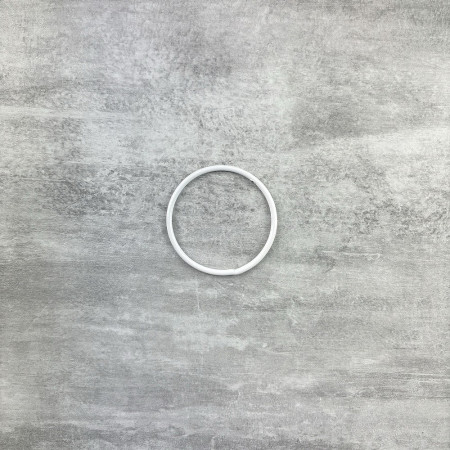 Lot de 10 petits Cercles métalliques blanc diam. 5 cm pour abat-jour, Anneau epoxy Attrape rêves
