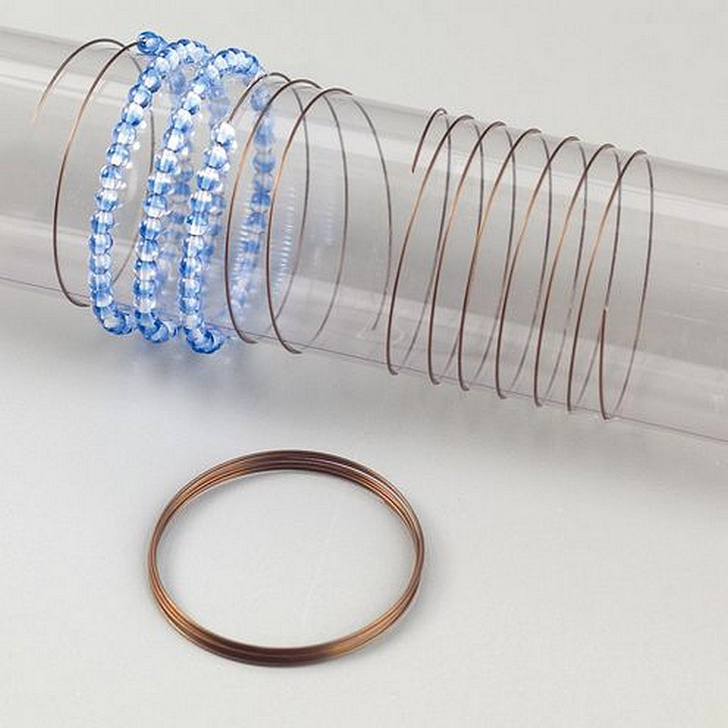Federdraht roh für Armreifen, Ø 0,5 mm x 90 cm, Spiraldraht zur Schmuckherstellung