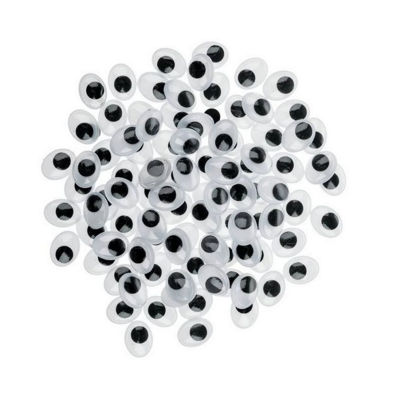 Gros lot 90 Yeux Ovales 7x5mm, à pupille mobile, en plastique, 45 paires à coller