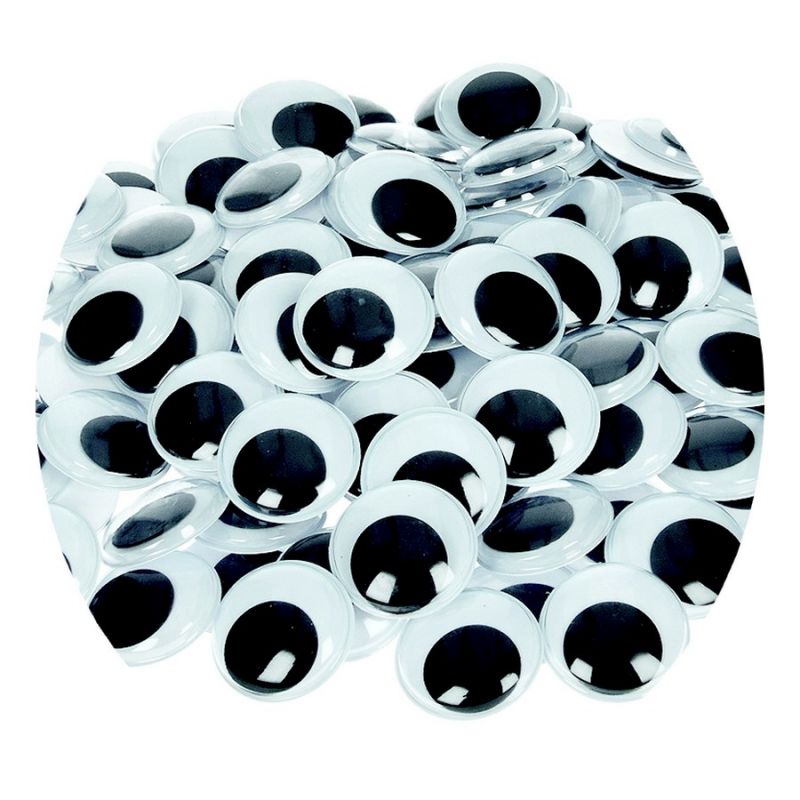 Gros lot 35 paires de grands yeux à pupille mobile, diamètre 28 mm, 70 yeux à coller