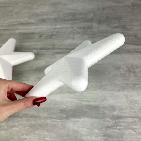 Grande étoile polystyrène 20 cm, décoration 3D hivernale à customiser