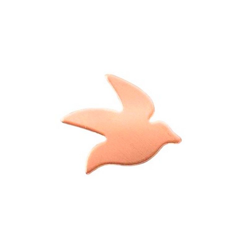 10 Bird copper plates 30x25 mm, blank thickness 0.8 mm, for enamelling
