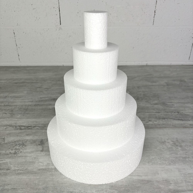 Styropor Torten-Dummy, 35 cm Gesamthöhe, Basis 25 cm Durchmesser