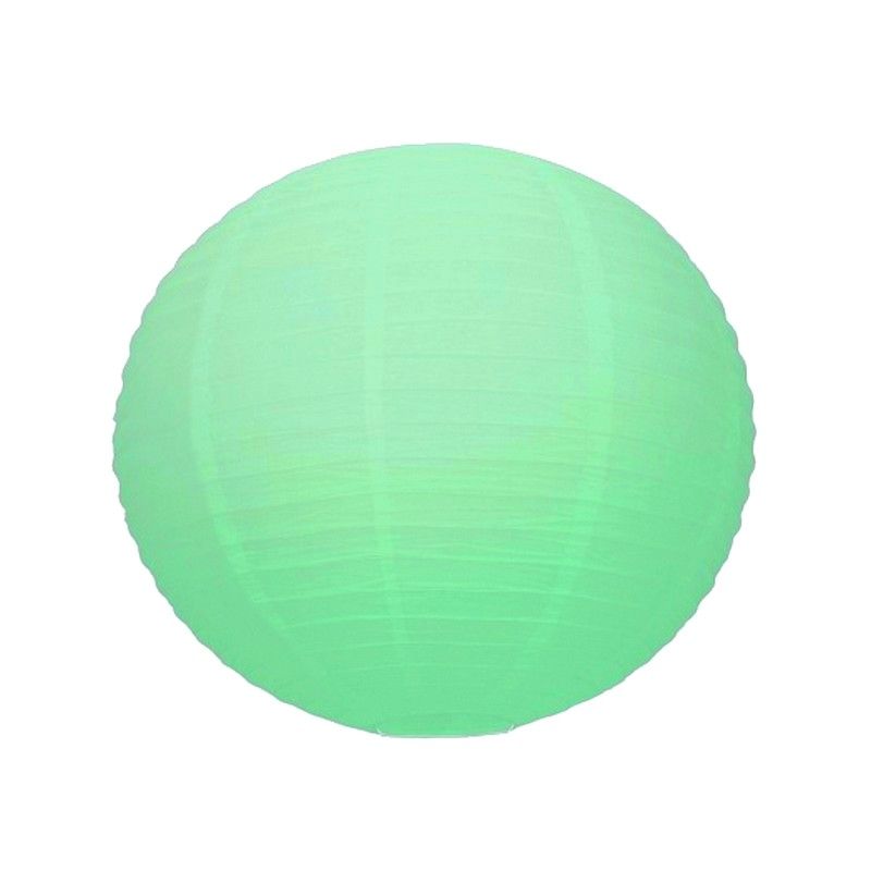 Japanische Laterne in minzgrün, Papierkugel Lampion, 35 cm, zum Aufhängen