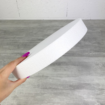 Disque épaisseur 5 cm, diamètre 30 cm, polystyrène pro haute densité, 25 kg/ m3
