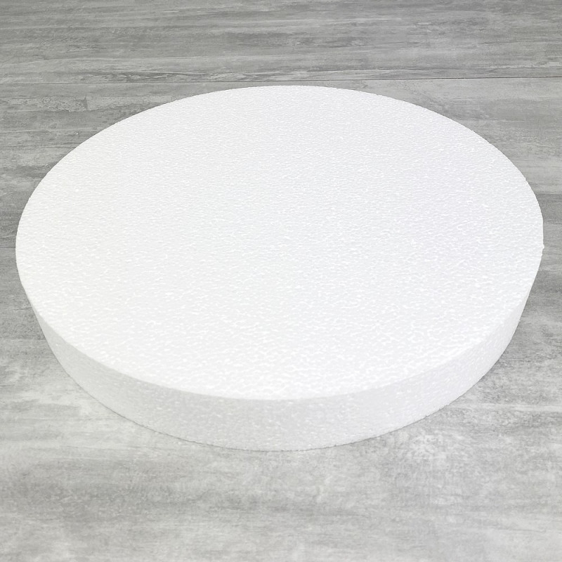 Disque épaisseur 5 cm, diamètre 30 cm, polystyrène pro haute densité, 25 kg/ m3