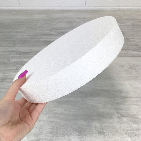 Disque épaisseur 5 cm, diamètre 25 cm, polystyrène pro haute densité, 25 kg/ m3