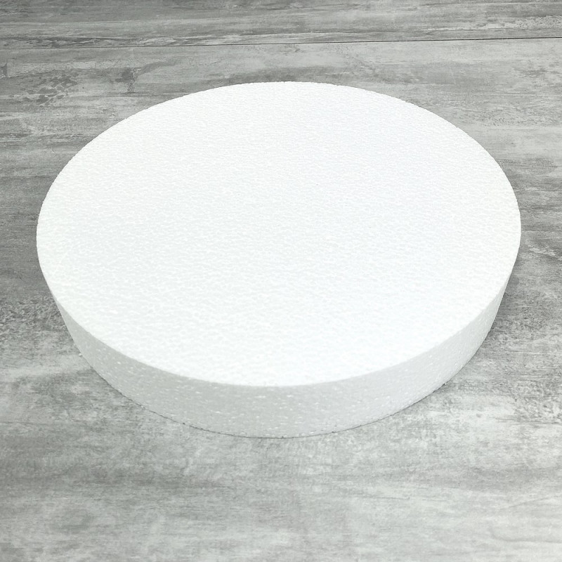 Disque épaisseur 5 cm, diamètre 25 cm, polystyrène pro haute densité, 25 kg/ m3