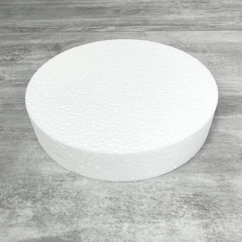 Disque épaisseur 5 cm, diamètre 20 cm, polystyrène pro haute densité, 25 kg/ m3