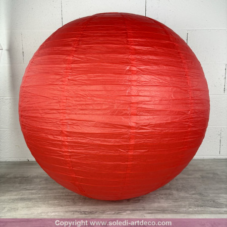 Maxi Lampion Boule Géante chinoise rouge, diamètre 80 cm, Lanterne japonaise, à suspendre mariage st valentin