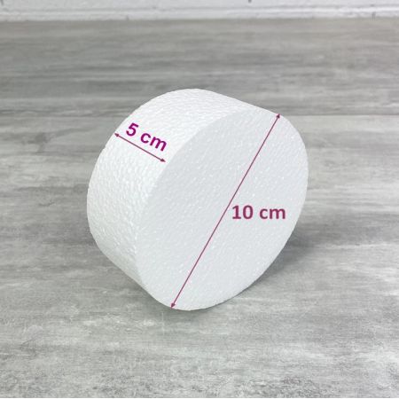 Disque épaisseur 5 cm, diamètre 10 cm, polystyrène pro haute densité, 25 kg/ m3