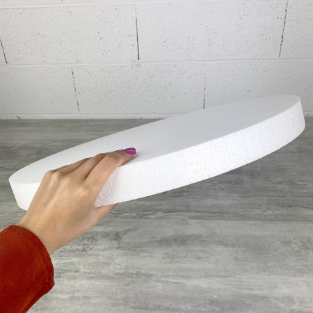 Disque épaisseur 5 cm, diamètre 50 cm, polystyrène pro haute densité, 25 kg/ m3