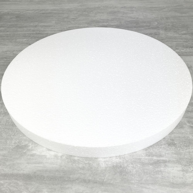 Disque épaisseur 5 cm, diamètre 50 cm, polystyrène pro haute densité, 25 kg/ m3