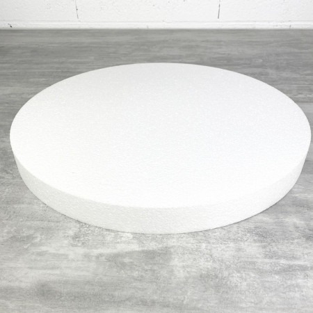 Disque épaisseur 5 cm, diamètre 50 cm, polystyrène pro haute densité, 25 kg/ m3