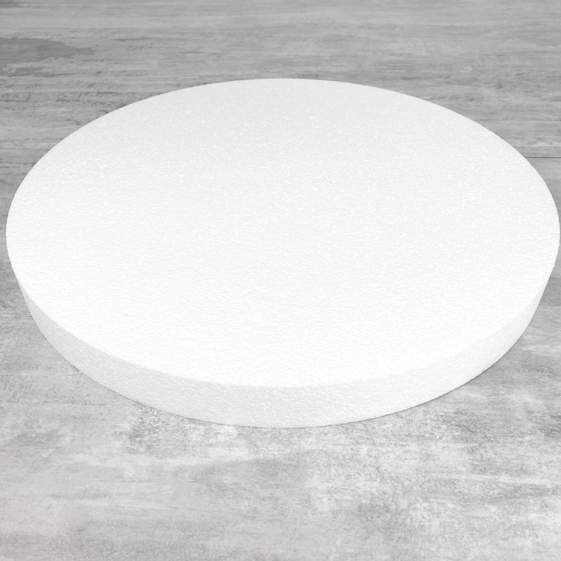 Disque épaisseur 5 cm, diamètre 50 cm, polystyrène pro haute densité, 25 kg/ m3