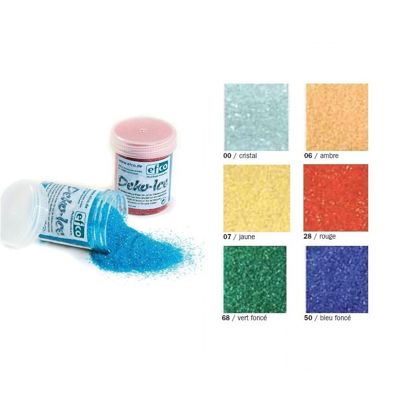 Paillettes effet cristal Deko Ice, 40 gr, coloris au choix, à éparpiller ou à coller déco de table