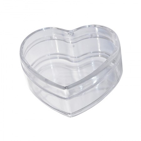 Boite séparable en plastique forme Cœur, 8,5 x 7,5 cm, contenant pour dragées 