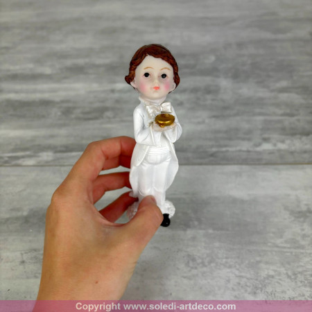 Communicant or Baptized, height 13.5 cm, resin, baptism communion