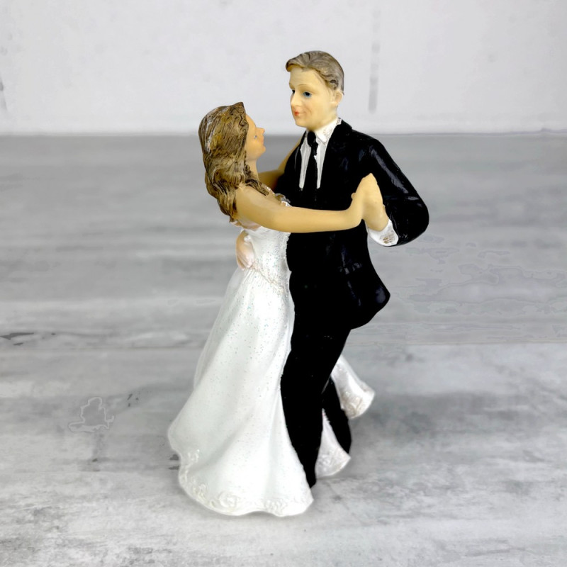 Figurine Couple Marié souvenirs d'antan, hauteur 15,5 cm, personnes matures dansant la valse séniors