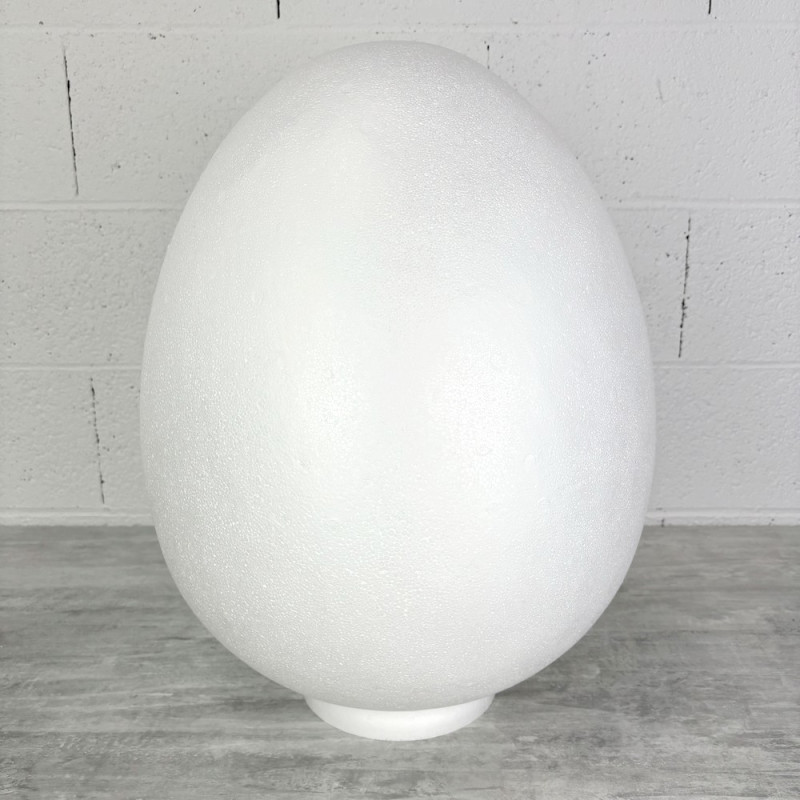 Oeuf Géant en polystyrène plein, 50 cm, avec support, non séparable, Styropor pâques