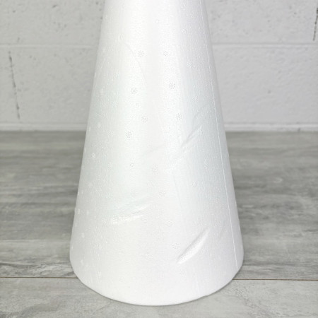 Styroporkegel Höhe 40 cm, mit Schlägen, Bodendurchmesser 18 cm