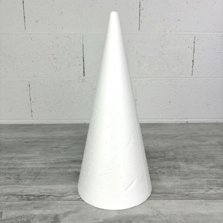Styroporkegel Höhe 40 cm, mit Schlägen, Bodendurchmesser 18 cm