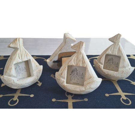 Fotorahmen aus Holz und magnetischen Stoffherzen, 43 cm x 43 cm, Country Casa, Shabby Retro Vintage
