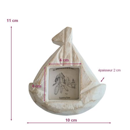 Fotorahmen aus Holz und magnetischen Stoffherzen, 43 cm x 43 cm, Country Casa, Shabby Retro Vintage