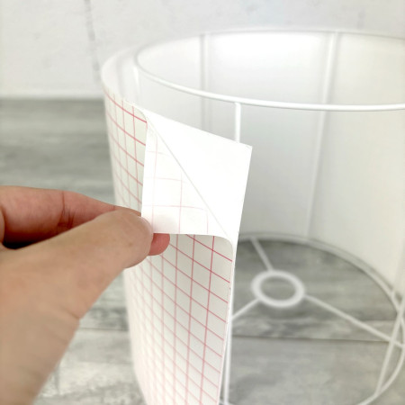 Kit feuille polyphane et Armature Ronde blanche pour Abat-jour, Cylindre Hauteur et Diam. 20 cm, Diam. Douille E14, 28 mm