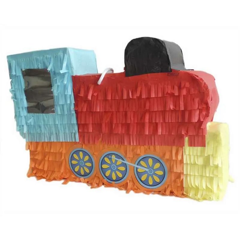 PinataTrain coloré, 38 x 25 x 13 cm, pour anniversaire ou babyshower, vendue vide