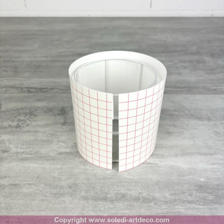 Kit feuille polyphane et Armature Ronde blanche pour Abat-jour, Cylindre Hauteur et Diam. 10 cm, Diam. Douille E14, 28 mm