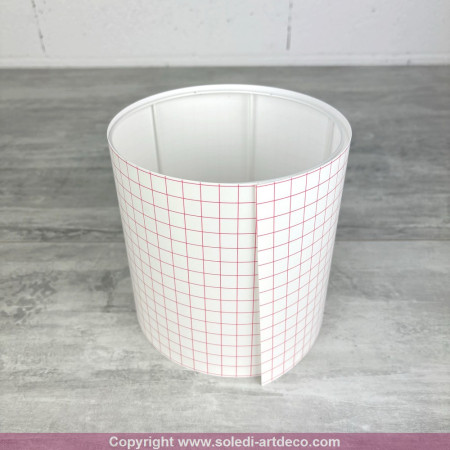 Kit 1 polyphane sheet and white Round Frame for Lampshade, Cylinder Height and Diam. 15 cm, Diam. E14 socket, 28mm