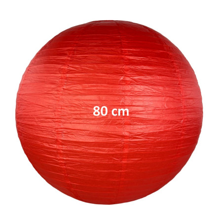 Maxi Lampion Boule Géante chinoise rouge, diamètre 80 cm, Lanterne japonaise, à suspendre mariage st valentin