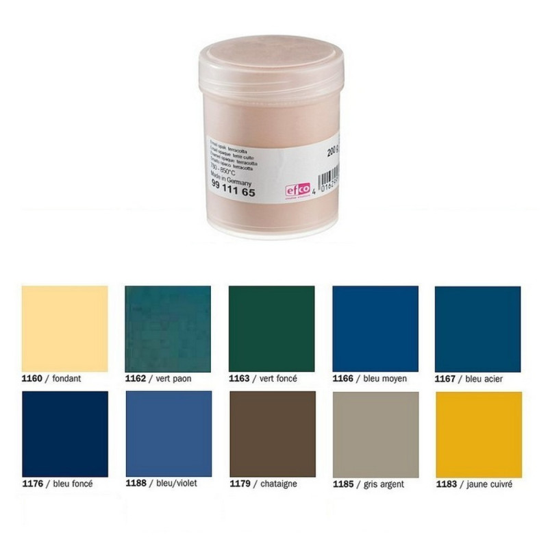 Poudre d'émail transparent, 780°C-850°C, 200 g