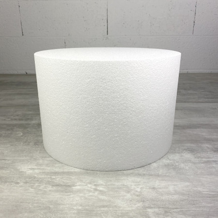 Styroporscheibe, Dicke 20 cm, 30 cm Durchmesser, hohe Materialdichte 28 kg/m3