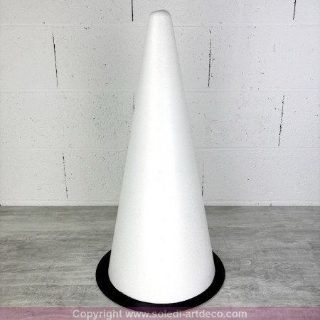 Cone en polystyrène Plein, Hauteur 60 cm, Diamètre de base 26,50 cm, Présentoir à macarons, choux, plateau doré réversible