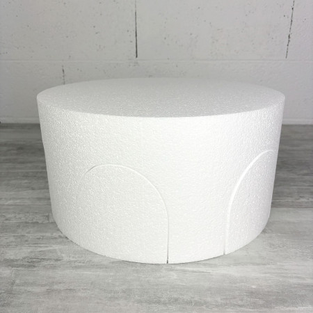 Disque ouvertures arches épaisseur 20 cm, diamètre 40 cm, support dummy effet palais en Styropor blanc