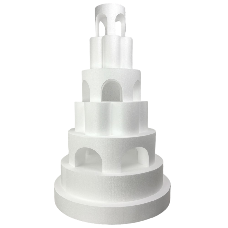 Méga pièce montée Palais en polystyrène, Base Ø 80cm à 20cm, hauteur totale 125 cm, dummy pour gâteau Styropor