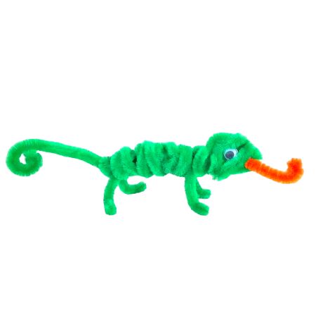 Fils chenille vert clair, Ø 8 mm, longueur 50 cm, 30 pièces, cure-pipes pour loisirs créatifs, écoles