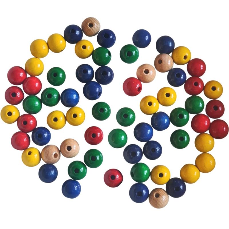 copy ofWooden beads diameter 12 mm, drilling 3.0 mm, apple green color, 90 drilled balls