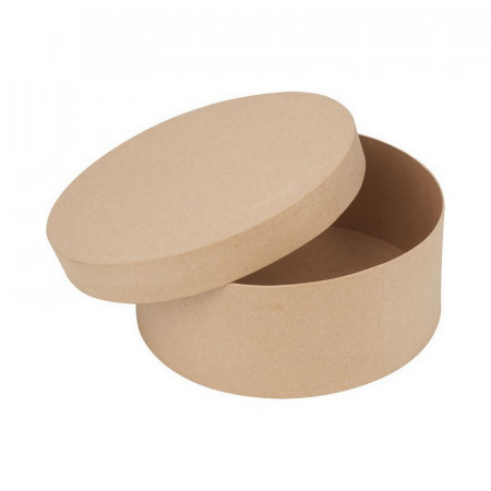 Boite Ronde haute avec couvercle en carton, Diam. 10,5cm x Haut. 6cm, à décorer