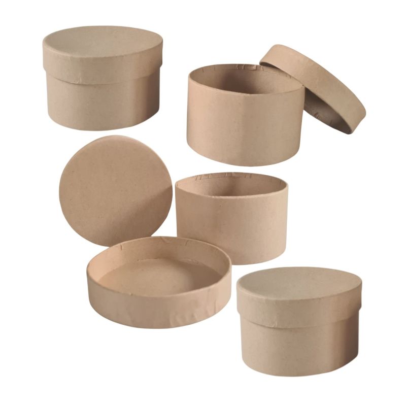 copy ofRunde Box hoch mit Pappdeckel, Durchm. 10,5 cm x Höhe 6cm, zum dekorieren