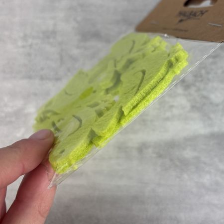 Oiseau en feutrine Vert, 47 à 65 mm, 8 pièces assorties